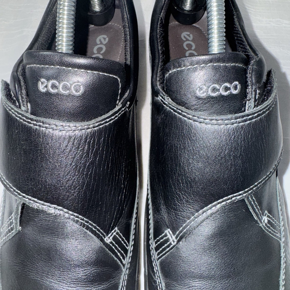 Ecco Womens Black Leather Loafers Size 41 US 10-10.5 - Picture 7 of 9